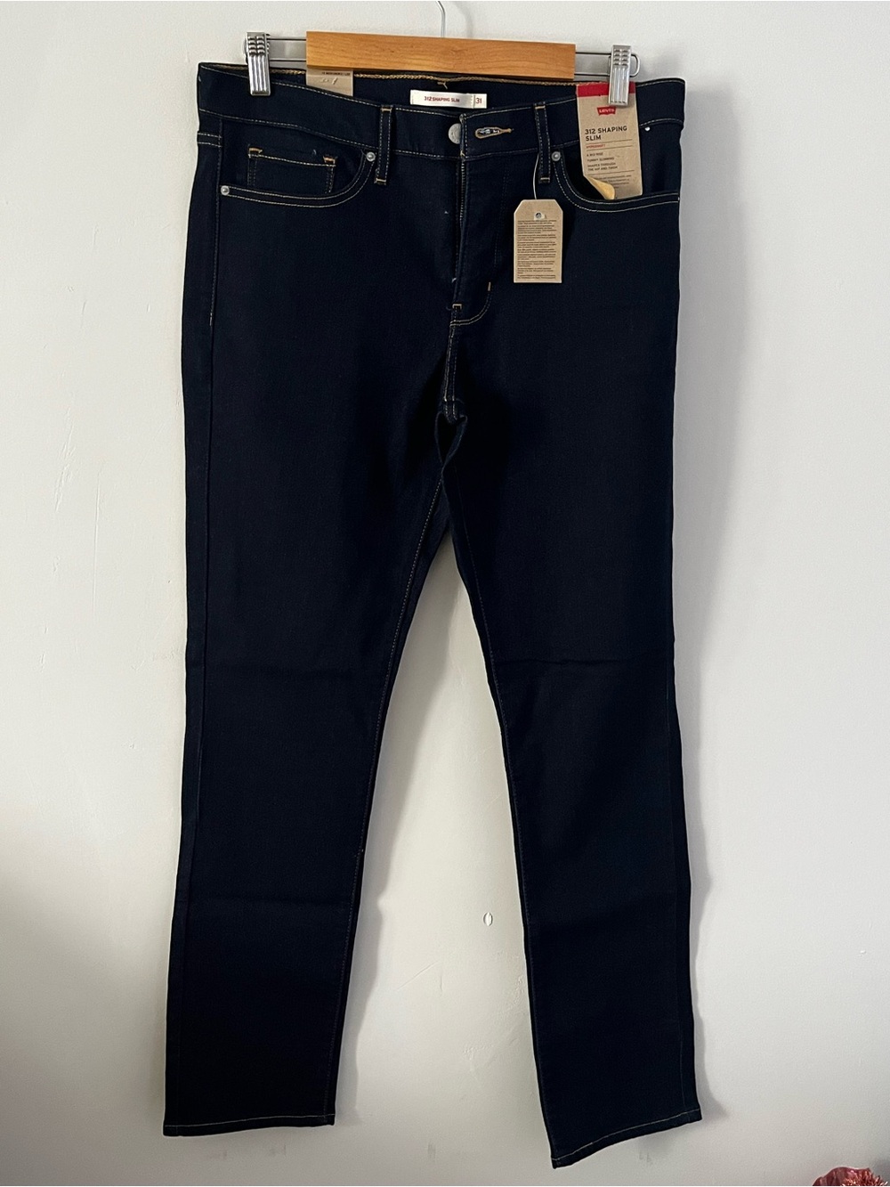 *2 PAIRS* Levi's Dark Wash "312 Shaping Slim" Mid-Rise Jeans - Picture 5 of 7